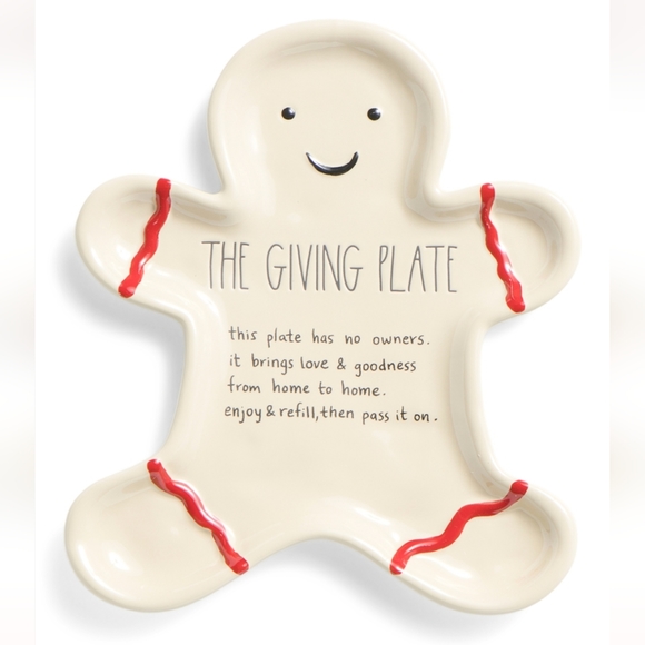 Rae Dunn Gingerbread The Giving Plate - Picture 1 of 1